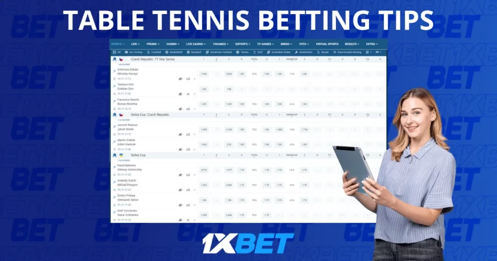 Engage in Tennis Betting with 1xBet